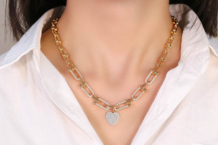 Cobre Forma De Corazón Pulsera Collar display picture 1