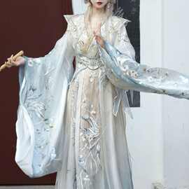 原创汉服【霁月瑶光】改良魏晋风重工刺绣超仙侠女风套装汉元素女