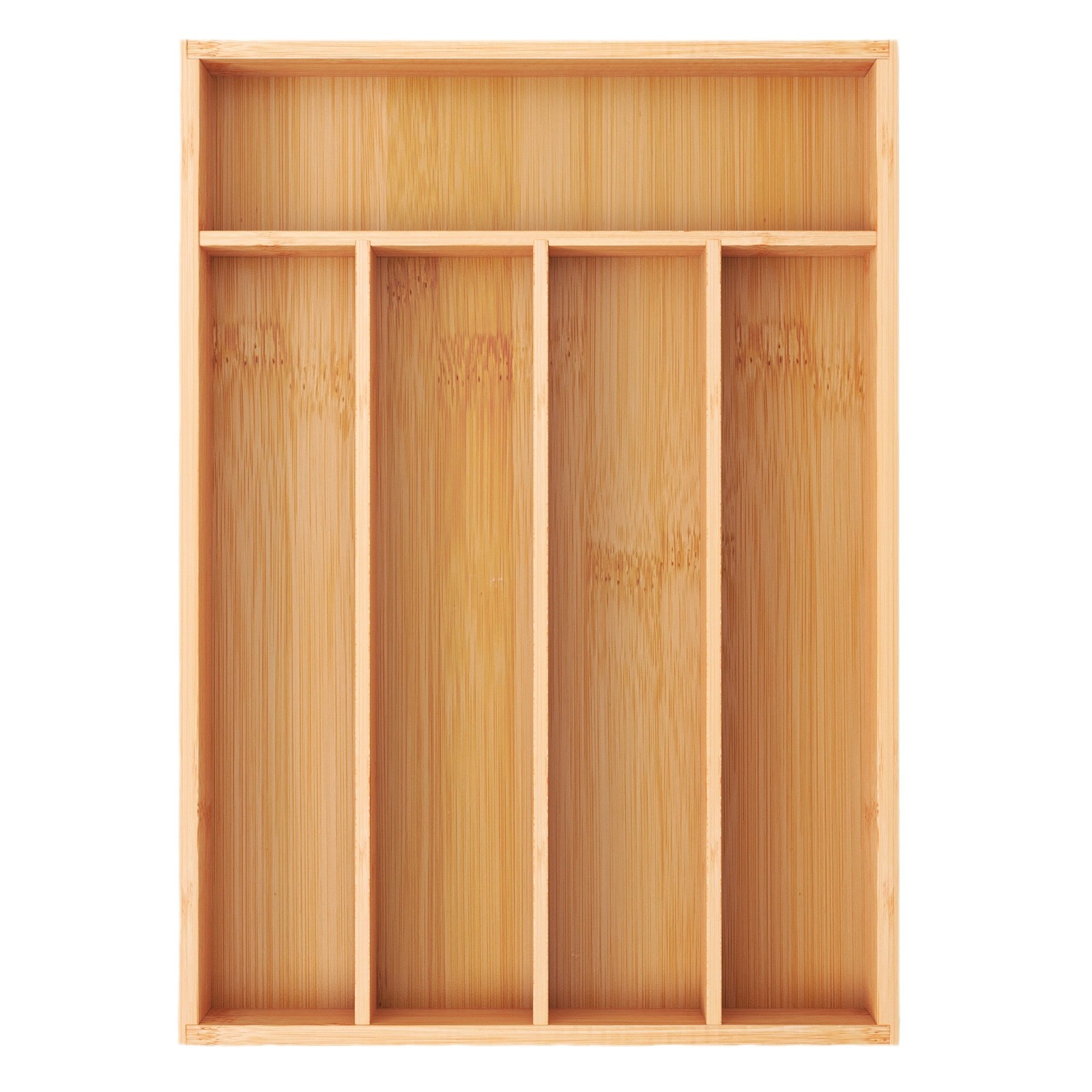 Cuchillo, tenedor, cuchara, bandeja de vajilla, caja de almacenamiento de vajilla de cocina de bambú, cuchillo de dormitorio, caja de clasificación de cajón dividida