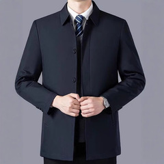 メーカー卸売中年お父さんコート紳士服春秋中年高級エグゼクティブジャケットボタンカジュアルトップス