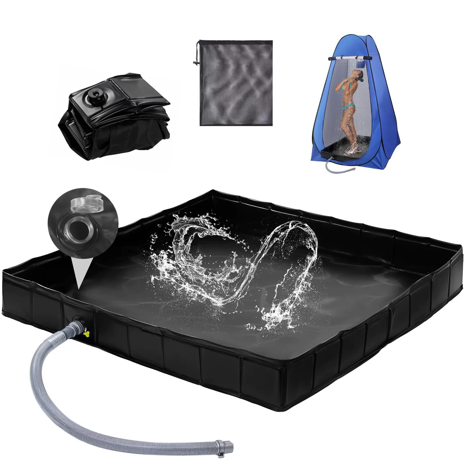 Готовый к установке наружный поддон для душа, портативный поддон для палатки, поддон для кемпинга, поддон для воды, раковина.