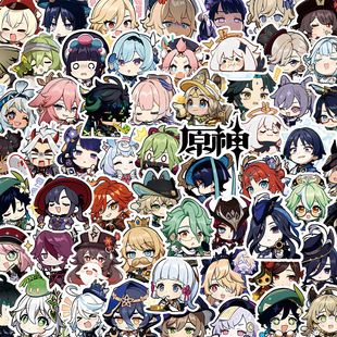 100 cartoon Q version of the original god stickers diy cute original god ins high color value explosions stickers hand account decoration
