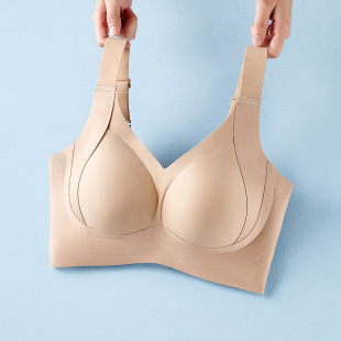Women's Underwear, Thin, Traceless, Large Size, Big Breasts, Small Breasts, Anti-Sagging, No Rims, Large Capacity, Comfortable Bra