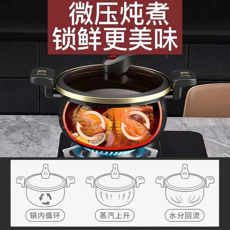 【出口法国】奥德轻奢仕珐琅锅微压不粘汤锅多功能双耳家用炖煮锅|undefined