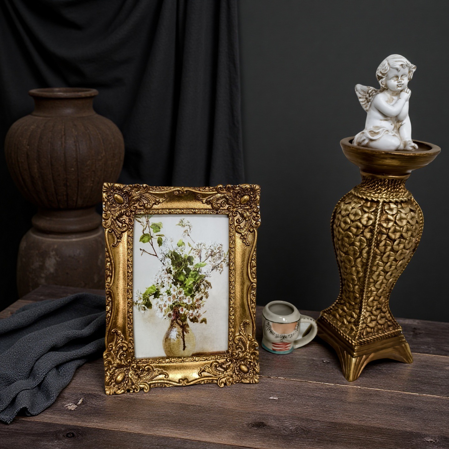 复古树脂摆件挂墙相框相框儿童批发客厅卧室沙发挂画装饰画框专用