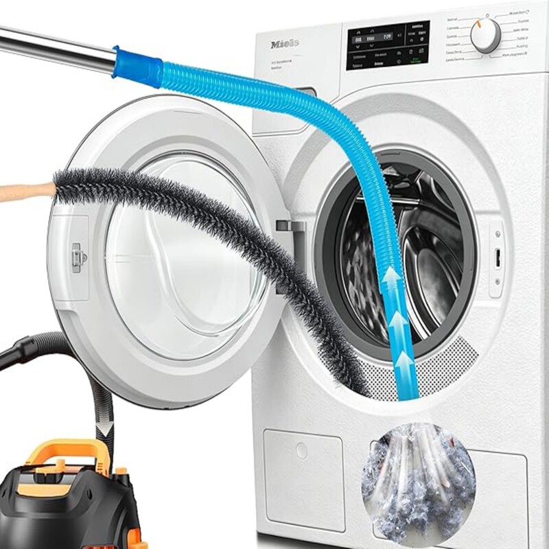 Dryer Vent Cleaning Kit Compatible with Most Vacuum Cleaners Dryer Lint Brush Vacuum Hose
