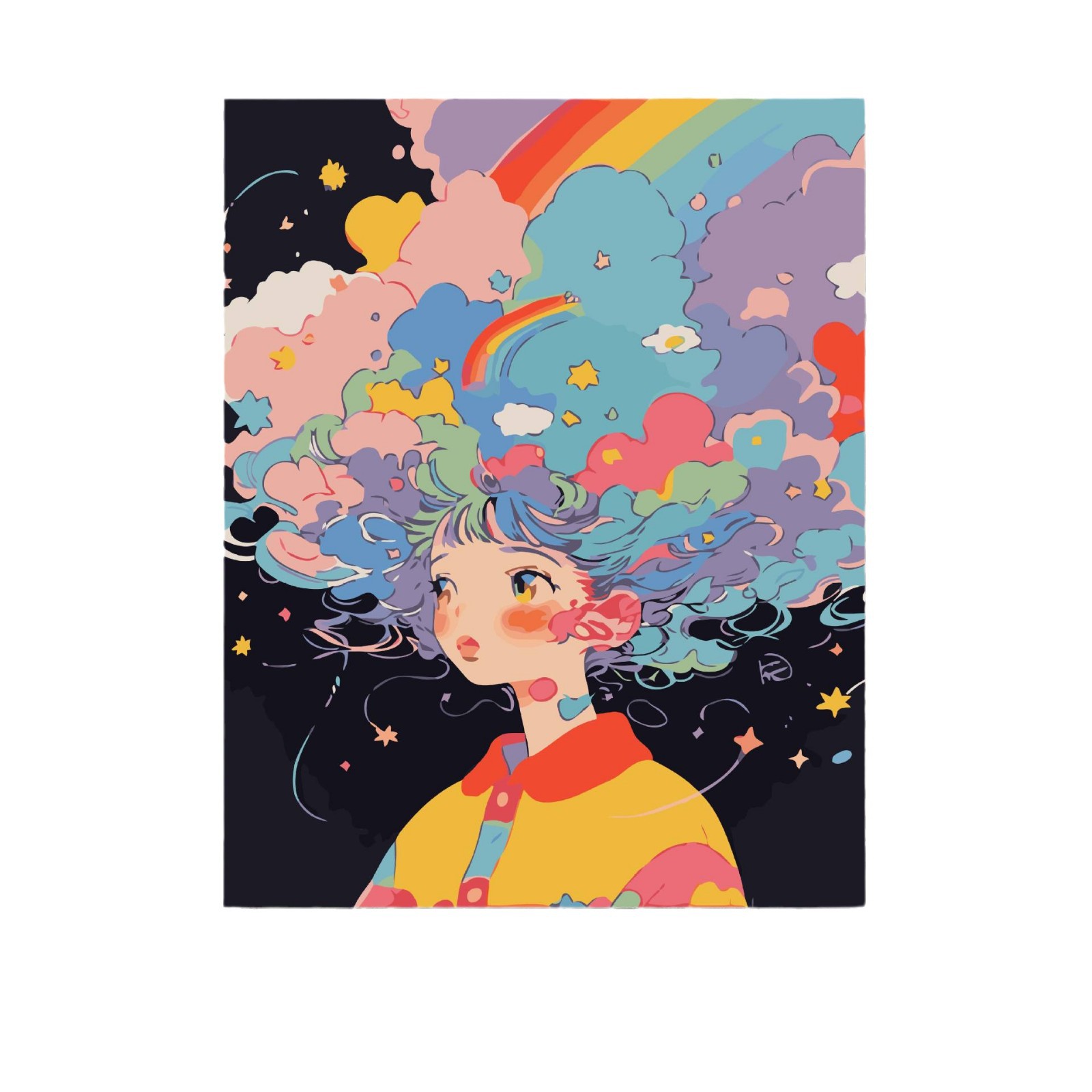 Cosmos Dreamer DIY Digital Oil Painting 2024 nuevo dibujos animados personajes de pintura a óleo de relleno curar la reducción de presión pintura a mano