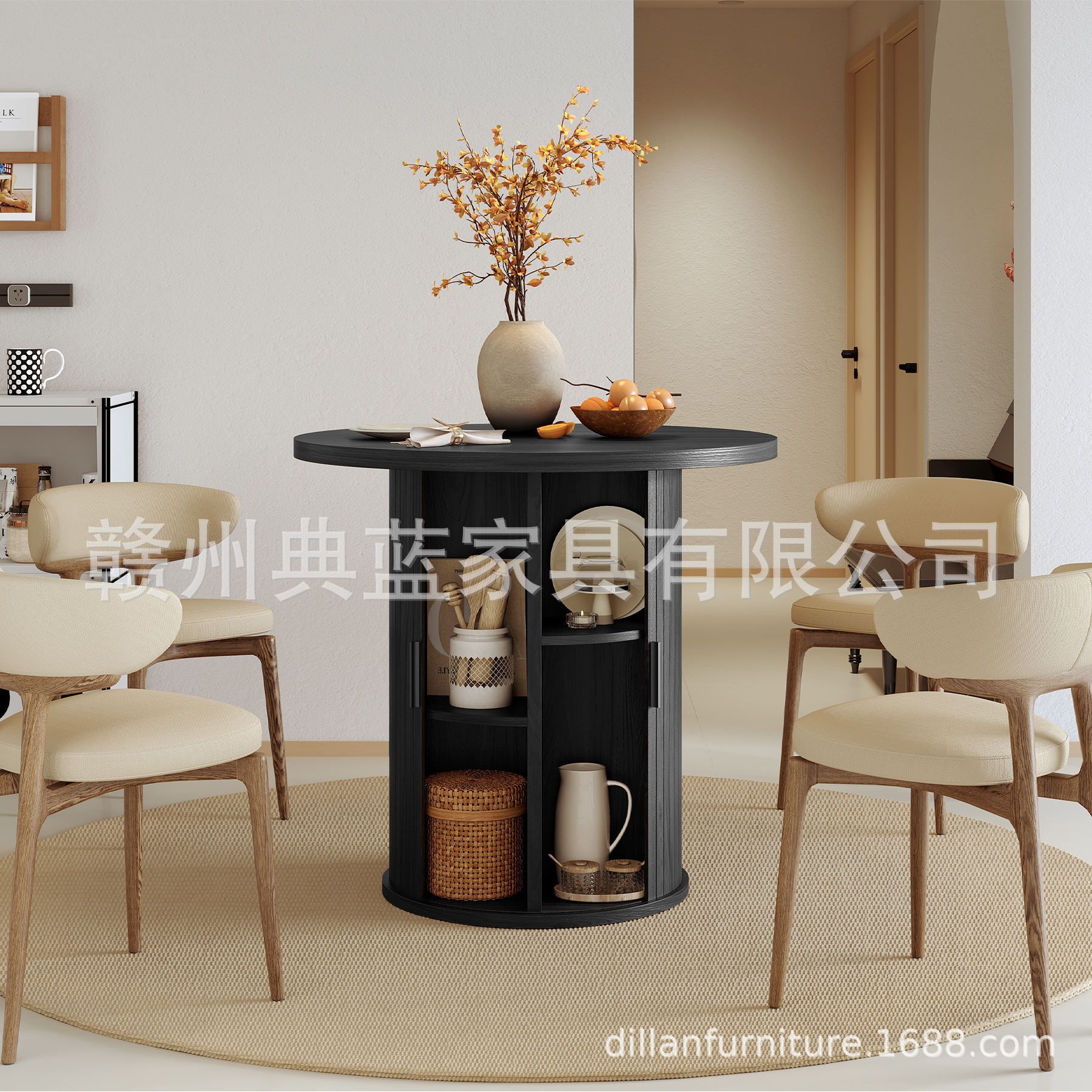 Amazon's Cross-Border Best-Selling Side Table, Modern Minimalist Style, New Rolling Door Coffee Table, Living Room Panel Coffee Table, Side Table