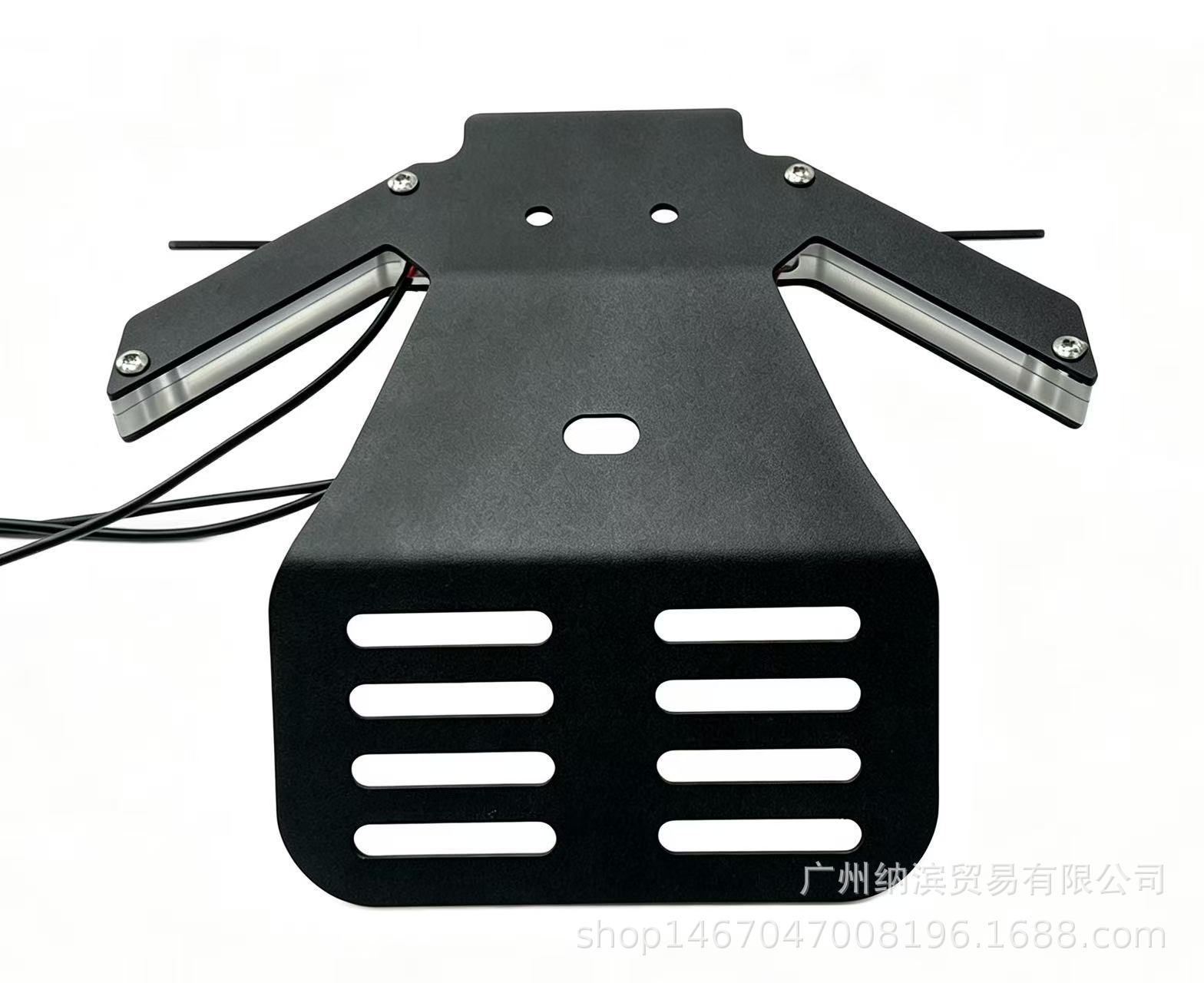 Suitable for modified motorcycles, short and long tail turn signal license plate frames, stainless steel, universal model with lights
