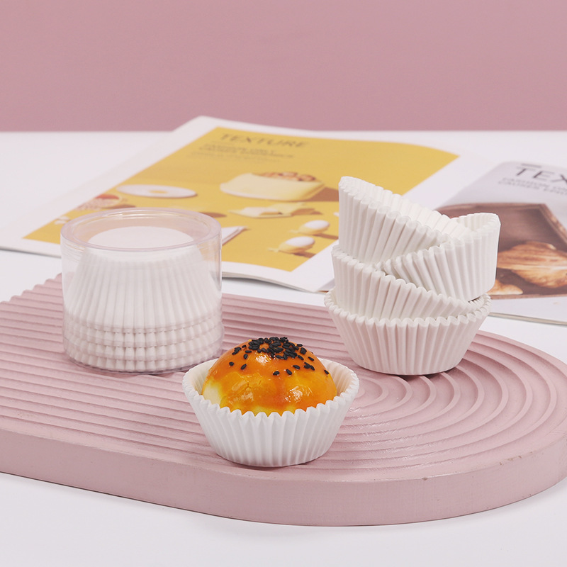 Papel redondo blanco de nieve niang soporte de pastel de luna de alta temperatura huevo soporte de base de pastel de luna a prueba de agua a prueba de aceite galletas soporte de grupo verde