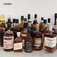 轻奢样板间酒柜酒窖层板装饰红酒洋酒威士忌香槟假酒摆件麦麦太保