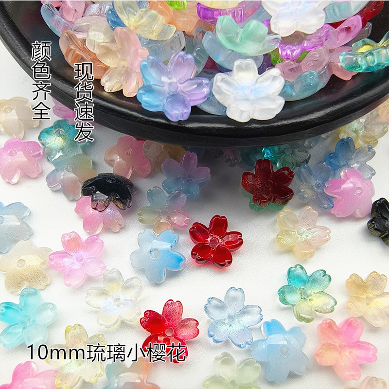 Glass Imitation Shell 3D Flower Ancient Style Accessories DIY Hairpin Hair Crown Earring Accessories Glass Small Cherry Blossom Glass Imitation Shell 3D Flower Ancient Style Accessories DIY Hairpin Hair Crown Earring Accessories Glass Small Cherry Blossom