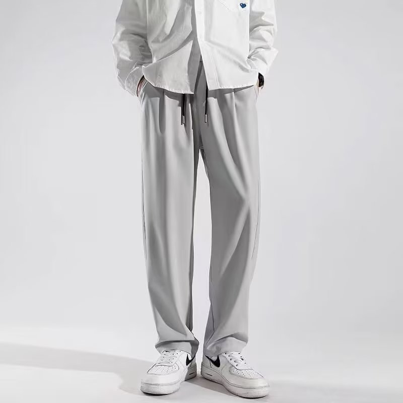 シャツの少ない服のストレートの氷のズボンの男性の夏の純色はシンプルです。|undefined