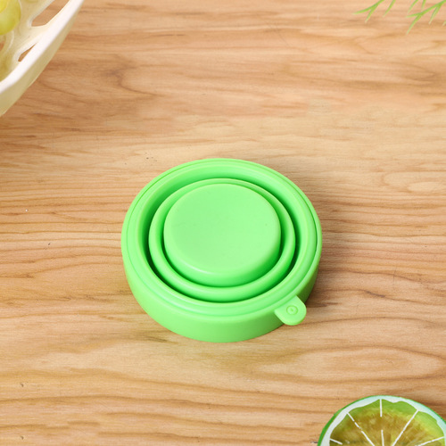 Household silicone folding water cup with lid silicone retractable cup travel convenience cup kettle outdoor large capacity cup