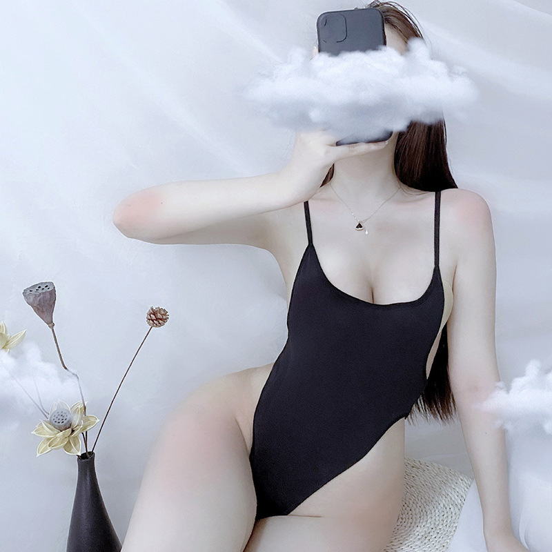 Sexy Lingerie One-Piece Bodysuit, No Need to Take Off, Seductive Backless Strapless Tight Low-Cut Chest-Exposing Japanese-Style Swimsuit for Women Sexy Lingerie One-Piece Bodysuit, No Need to Take Off, Seductive Backless Strapless Tight Low-Cut Chest-Exposing Japanese-Style Swimsuit for Women