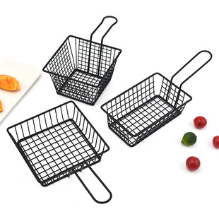 Iron snack basket creative wire basket Western restaurant snack basket fried chicken fries basket milk tea shop mini fried basket