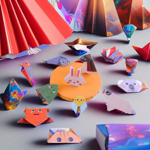 Children's three dimensional origami book, DIY, in 3d format, 3-6 years