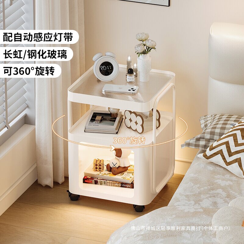 铁艺床头柜家用卧室小型床边置物架子替代品小边几可移动2025跨境|undefined