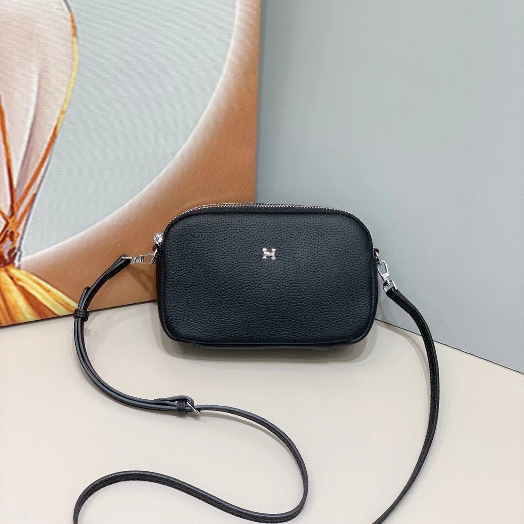 2025新款头层牛皮小方包欧美风真皮女士单肩包大容量斜挎女包