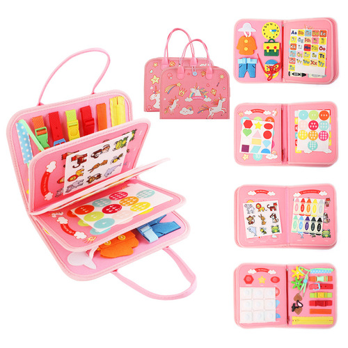 2025 Amazon Felt Busy Board Multi-Page Early Learning Board Children's Educational Toy Quiet Book