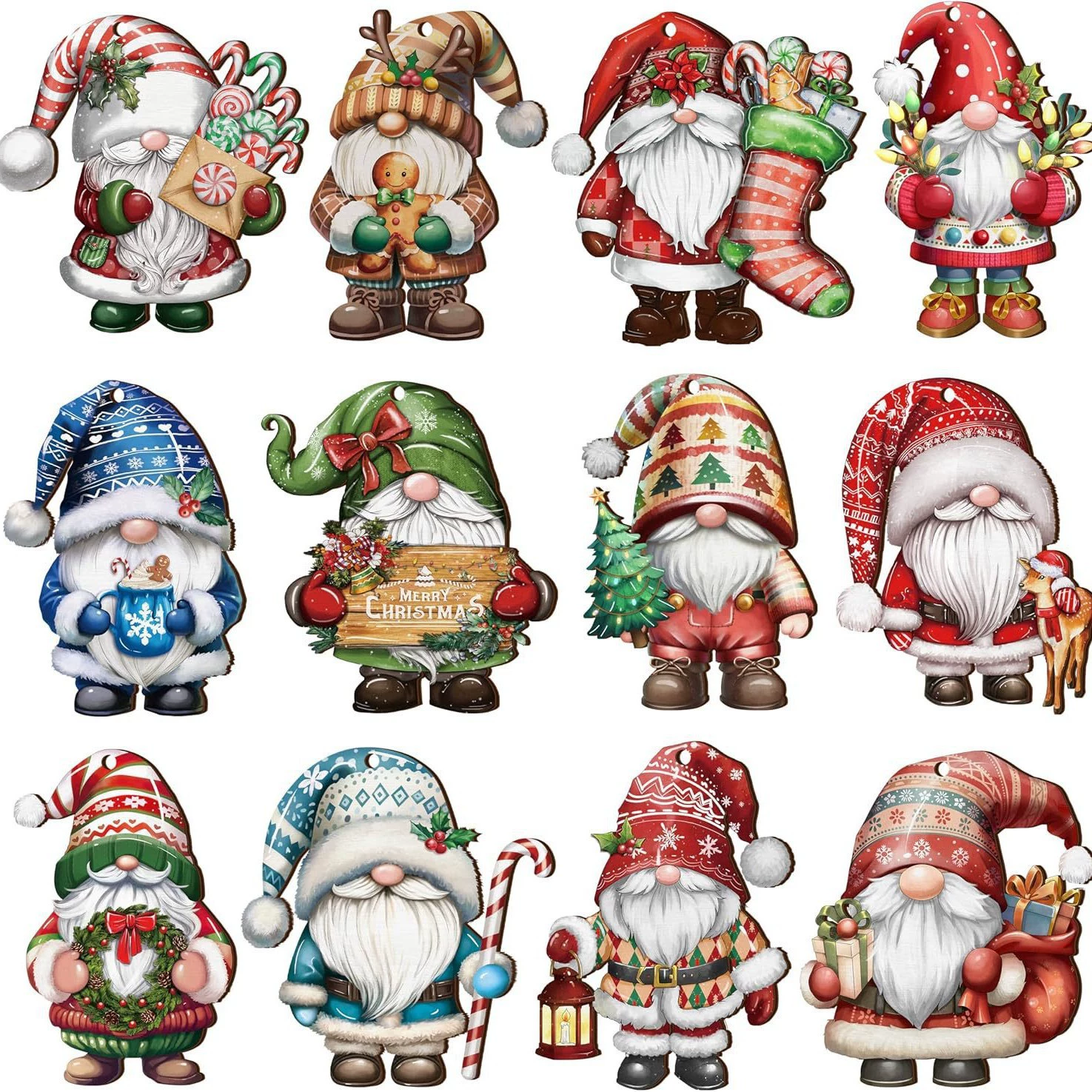 Рождественские деревянные орнаменты в виде крепостных гномов, ретро-подвески в виде гномов, украшения для рождественской вечеринки и праздничные принадлежности.