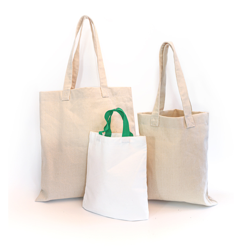 Bolsa de lona en blanco al por mayor bolsa de algodón estudiante de un hombro bolsa de lona de compras bolsa de lona portátil de publicidad se puede utilizar como logotipo