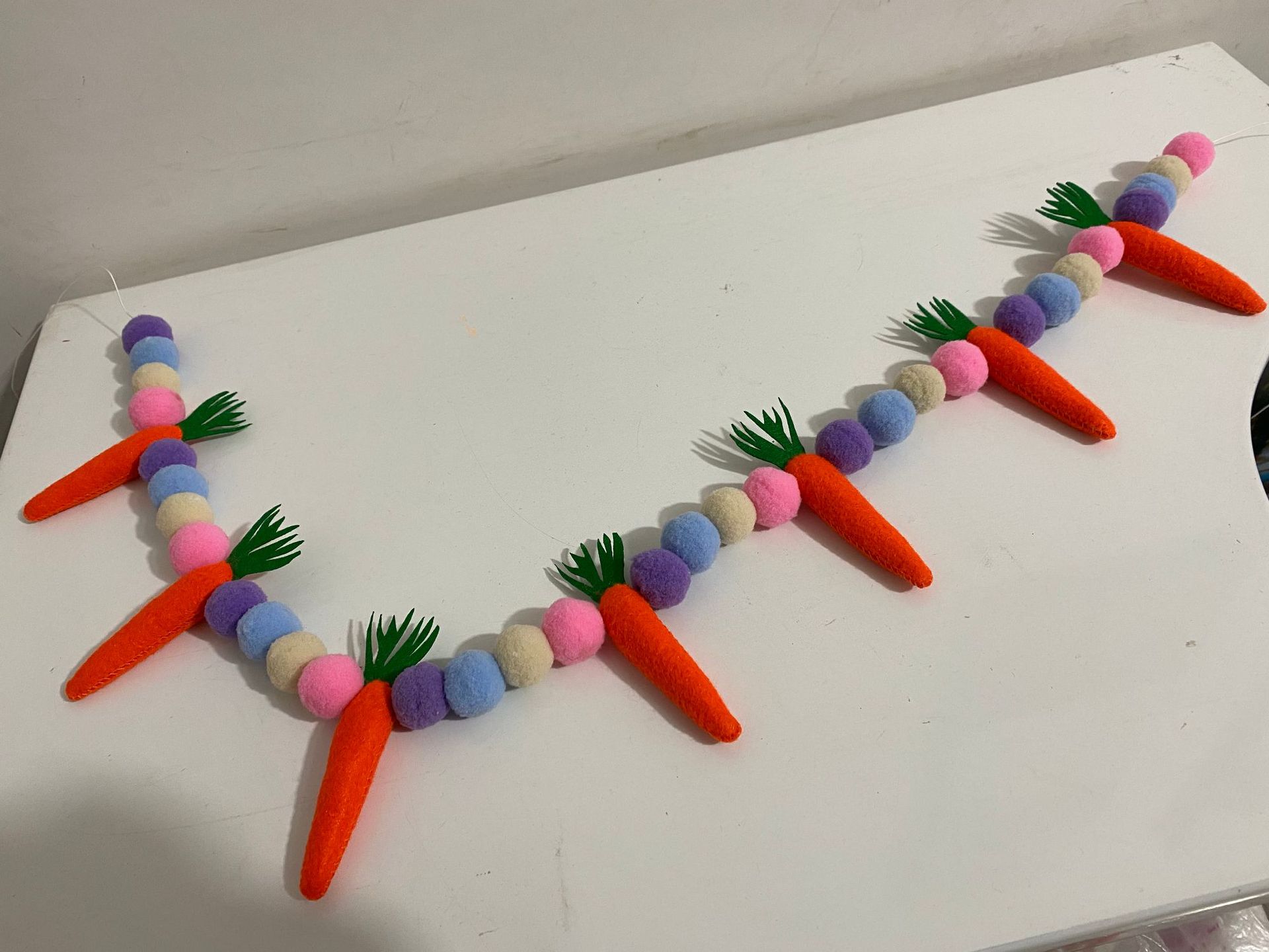 Fiesta de cumpleaños de Navidad estilo ins fieltro tirar bandera tirar flor cien días Luna Llena decoración arreglo Bola de Pelo cadena tirar bandera