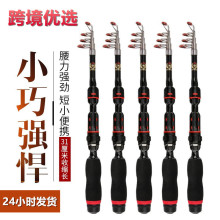 便携式迷你小海竿迷你短小海竿批发1.0米2.3米海竿渔具江竿袖珍鱼