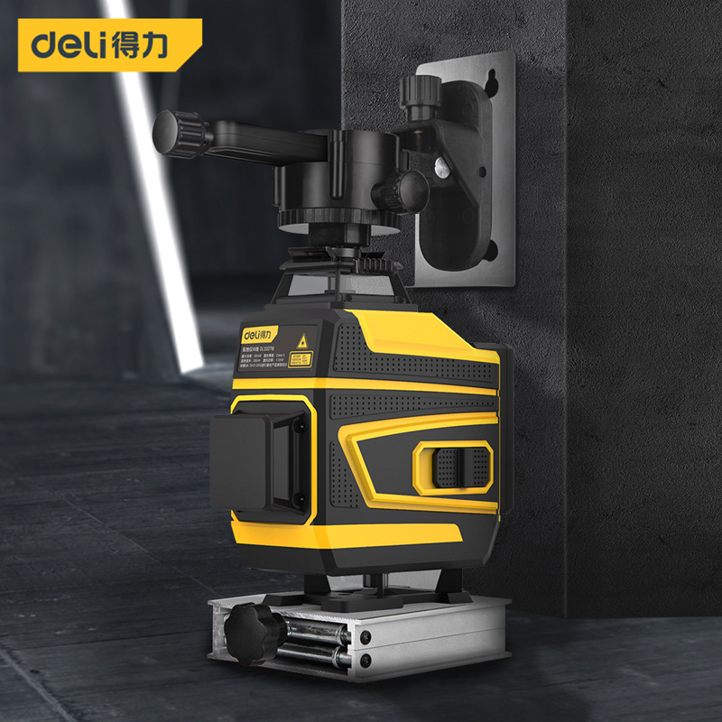 得力工具贴地仪绿光高精度强光细线多功能便携式两用水平仪贴地仪