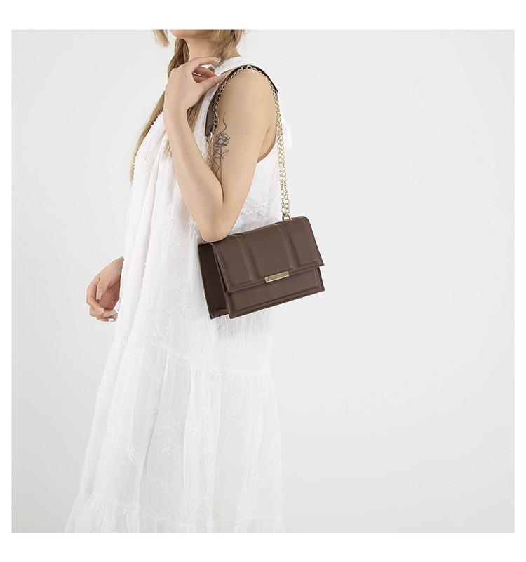Cross-border commuting small square bag, retro chain single-shoulder bag, Korean version crossbody bag, new autumn/winter 2024 collection, women's bag undefined
