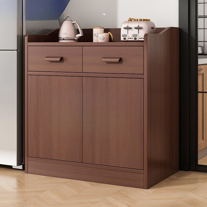 Solid Wood Sideboard Wall-Mounted Integrated Storage Cabinet 2025 New Dining Cabinet Living Room Small Apartment American Simple Tea Cabinet
