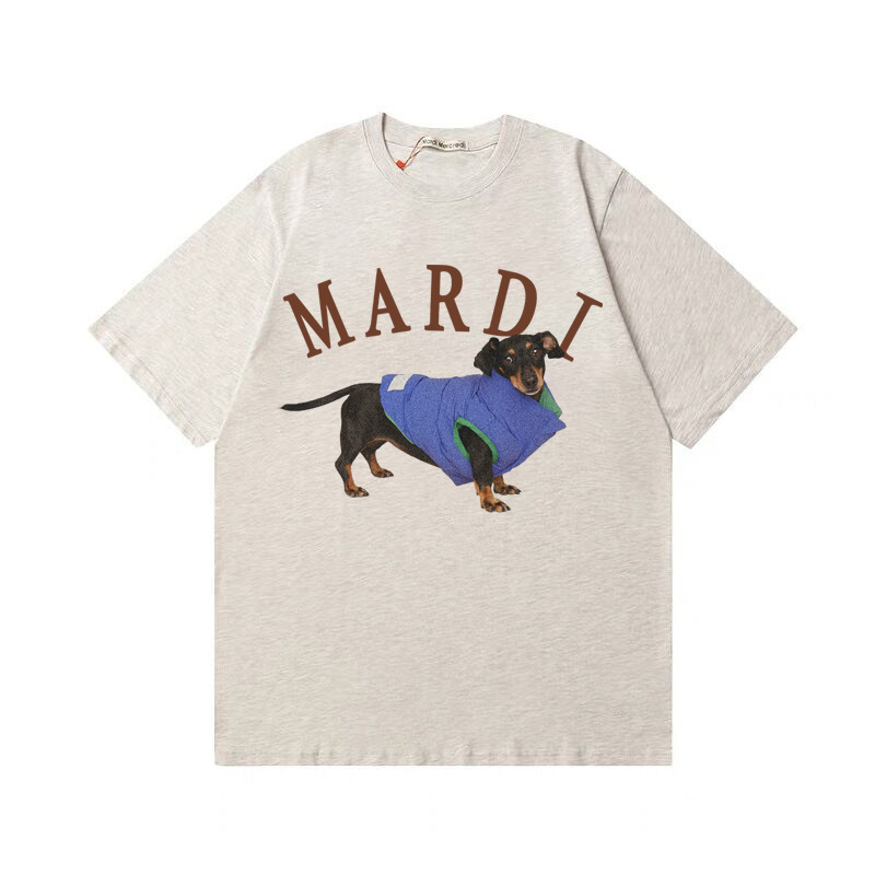 外国貿易韓国Mardi半袖女性ソーセージ犬プリント金高銀同金jennieゆるい純綿重ポンドtシャツ|undefined