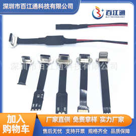 FPC软排线包胶款 Type-C摩托车背夹充电头带电气端子 fpc充电线