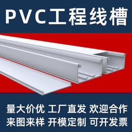 深圳厂家现货 PVC塑料布线配线防火阻燃安装室内电线整理工程线槽