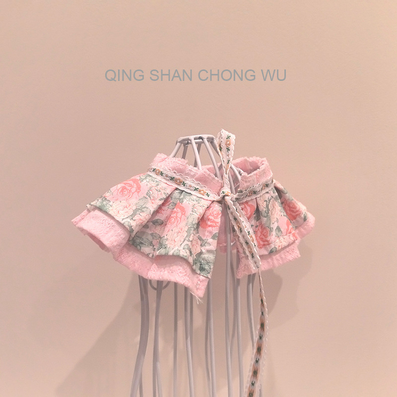 【Qingshan Pet】オリジナル春シリーズ よだれタオル ペット 猫 犬 ラグドール服 花柄スカーフ|undefined
