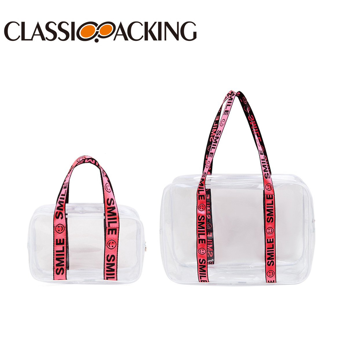 Internet celebridad transparente PVC bolsa de cosméticos de gran capacidad de viaje bolsa de almacenamiento portátil bolsa de playa bolsa de lavado