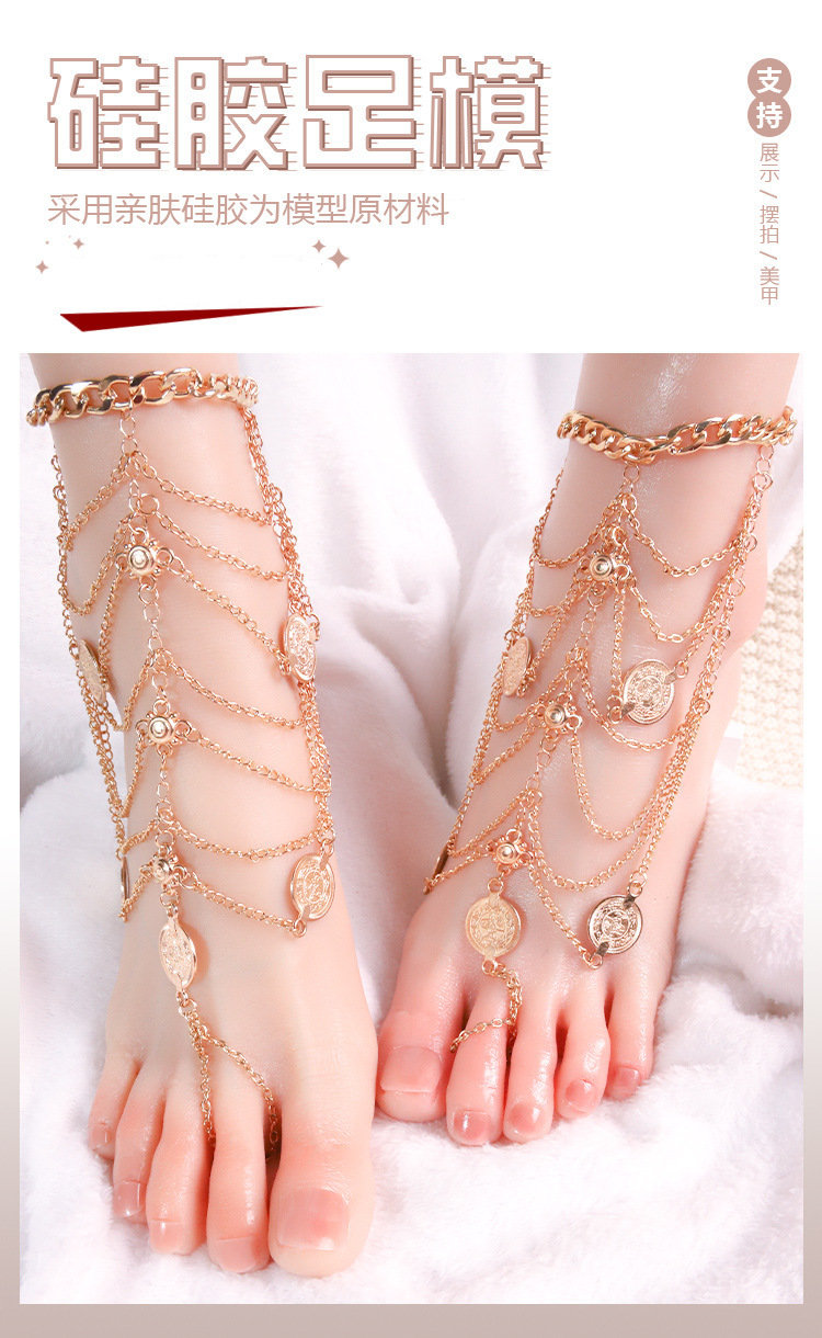 Jiuai Qian Foot Mold Manual Male Masturbator in Silicone, Flesh Tone — detail image 17