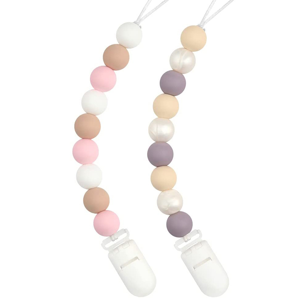 廠家直銷硅膠安撫奶嘴鏈寶寶奶嘴牙膠防掉鏈夾嬰兒車奶瓶掛繩批發(fā)