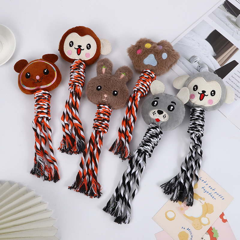 개 장난감 물기 방지 어금니 장난감 면 로프 동물 물린 장난감 애완 동물 지루한 대화 형 장난감 애완 동물 용품