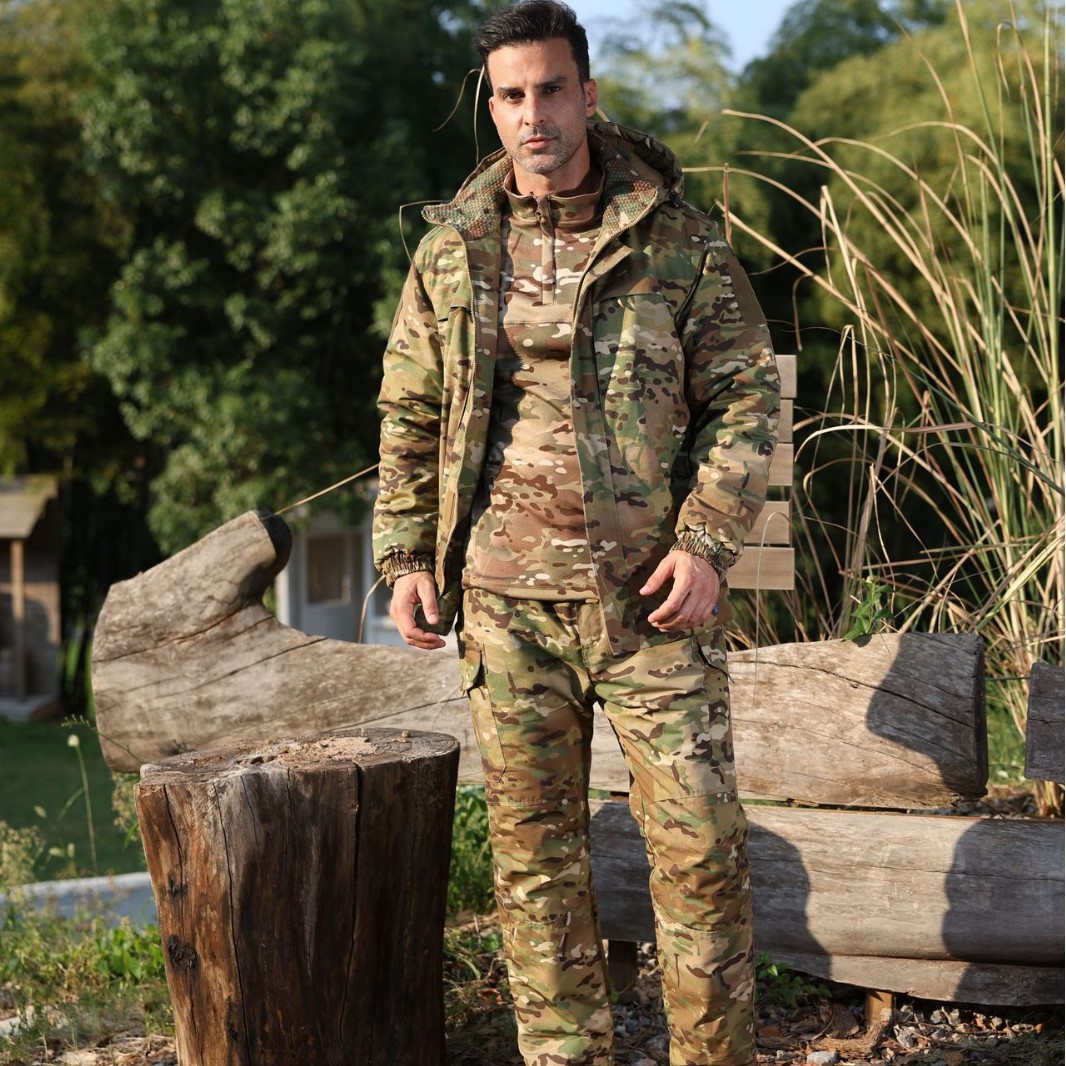 5.56 Thermal Reflective Cotton Jacket and Pants Outdoor Winter Heavy Tactical Camouflage Winter Clothing Men's Thickened Cold-Proof Cotton Jacket