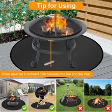 烧烤炉垫耐高温火盆烧烤防火垫户外地垫甲板露台草坪阻燃垫烧烤垫