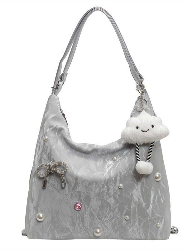 Bolsa de gran capacidad para mujeres 2024 nuevo nicho de alto nivel de diseño de diamantes de viaje multifuncional mochila de doble hombro inclinada