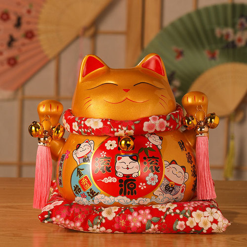 Lucky Cat Large Ornament Piggy Bank Store Opening Ornaments Creative Gifts Home Accessories Ceramic Craft Gifts