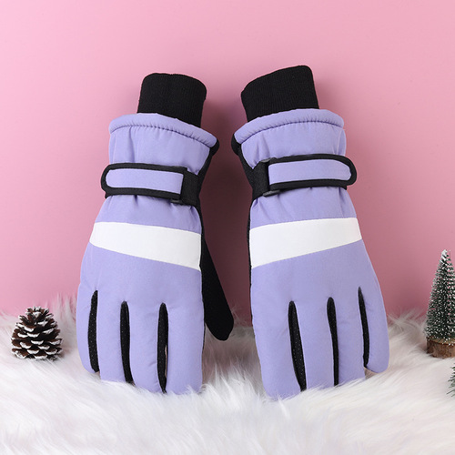 Men and Women Winter Touch Screen Fleece Lined Thick Warm Waterproof Windproof Outdoor Couple Cold Proof Electric Bike Riding Gloves