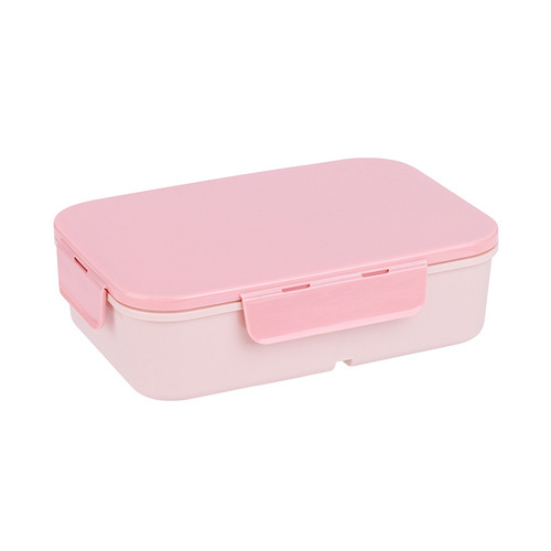 Cross-border folding rice bowl with compartments, office workers can microwave heat, children's lunch box, plastic, leak-proof, student lunch box