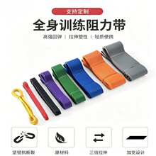 TPE弹力带定制logo加厚阻力带瑜伽运动拉力圈力量训练提臀弹力圈