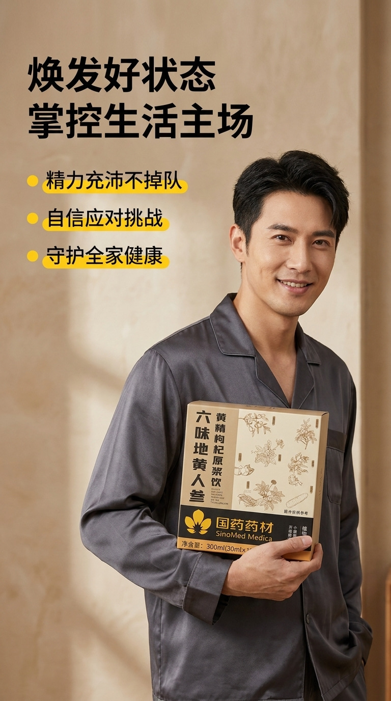 Liu Wei Ren Shen Di Huang Drink 150ml Herbal Oral Liquid with Rehmannia Ginseng Goji Berry in use
