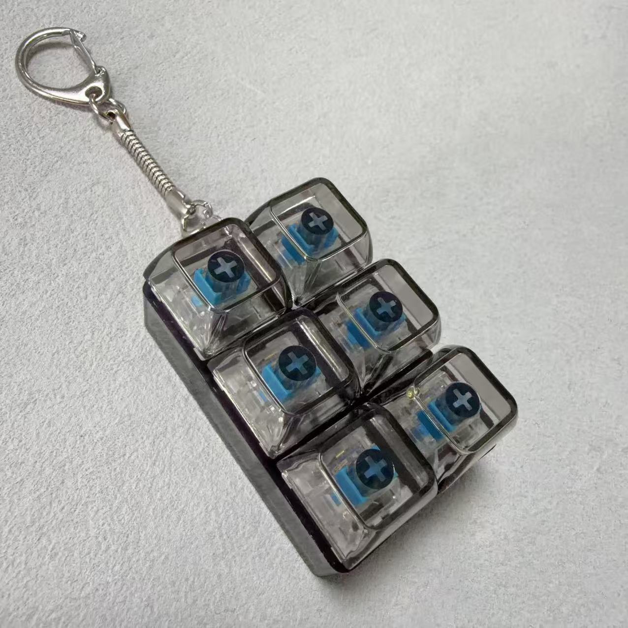 Double row six-button - black transparent