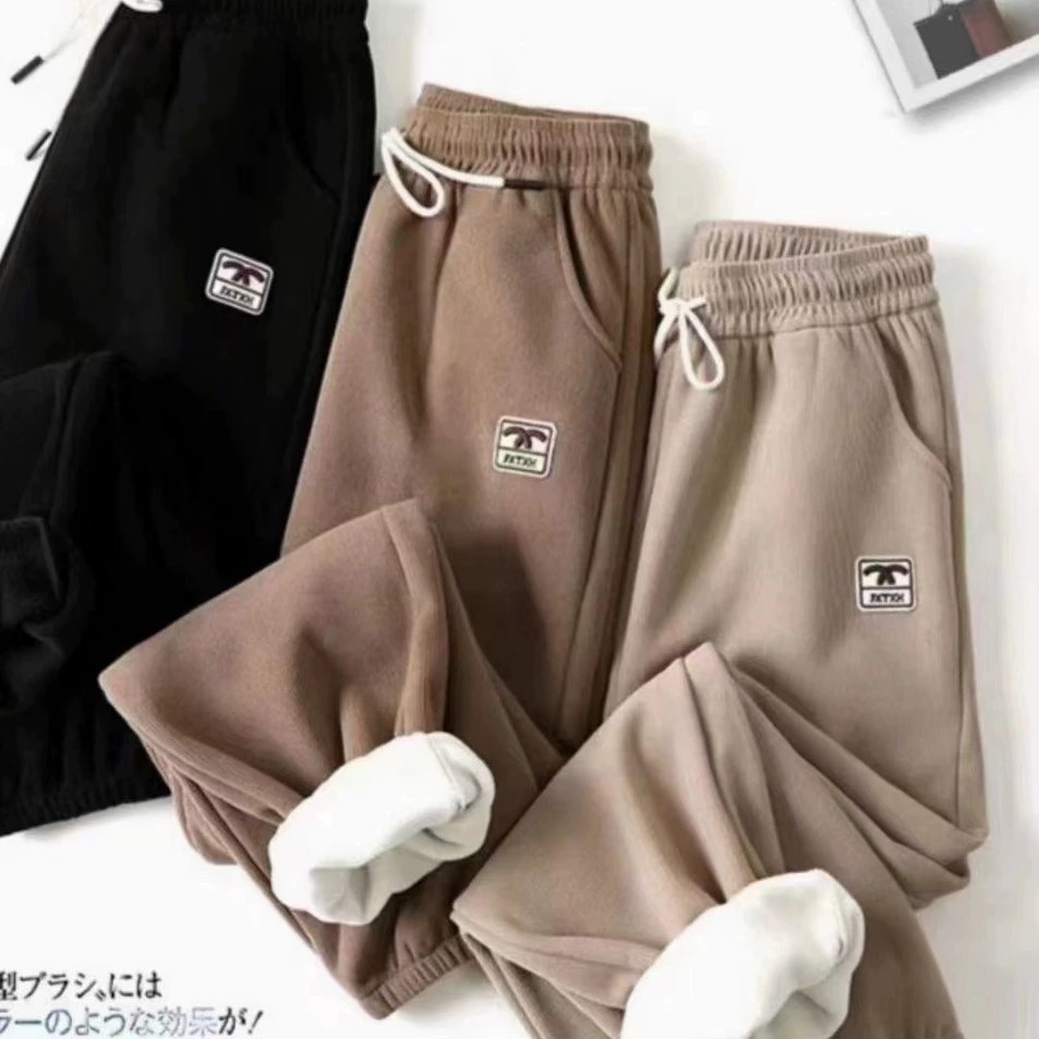 Winter velvet keep warm trousers