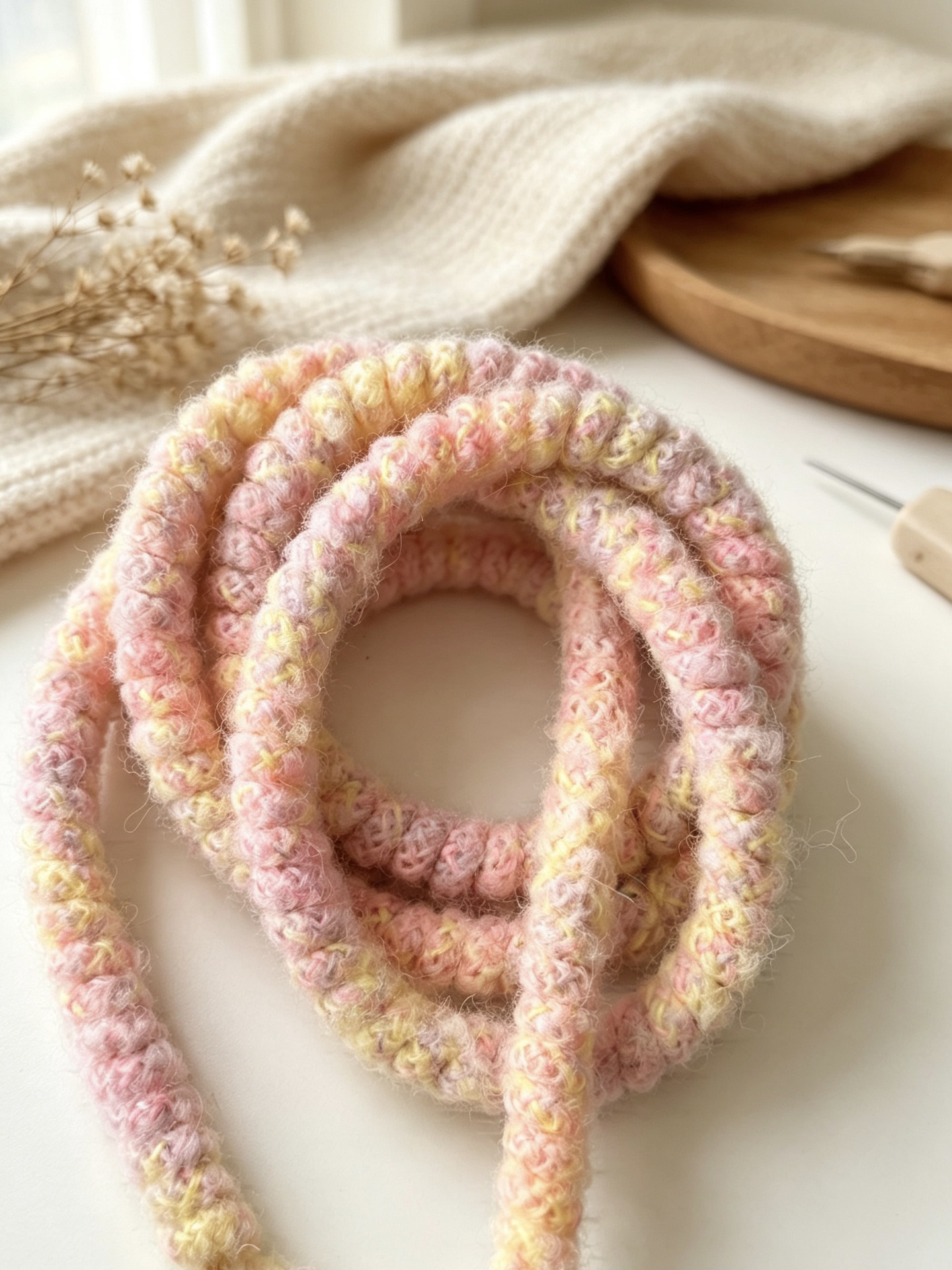 Rainbow telephone cord autumn and winter plush woven cuttable phone strap phone chain phone accessory hair rope hair accessory hair ring